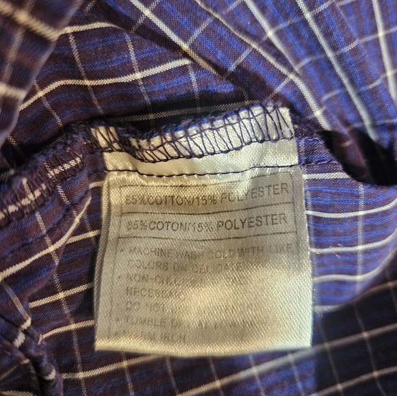 Ariat Pro Series Shirt Men’s Medium Blue Plaid Long Sleeve Button Down - Picture 9 of 11